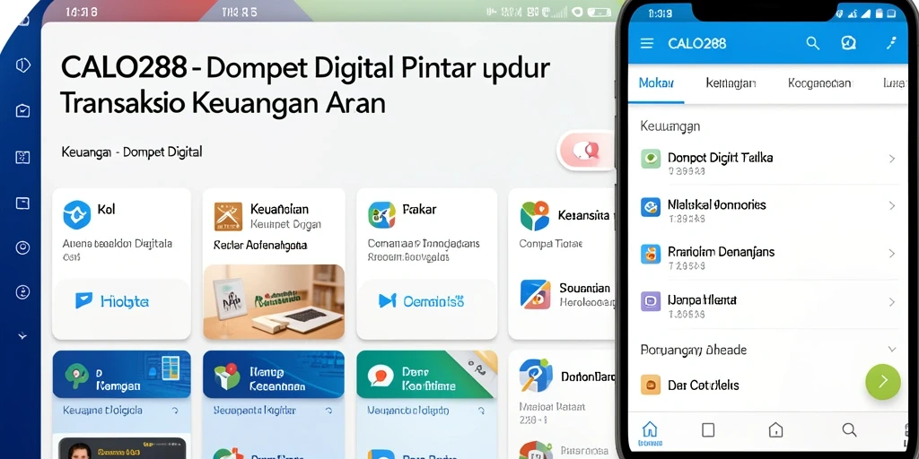 Tampilan antarmuka pengguna CALO288 yang modern dan menarik.