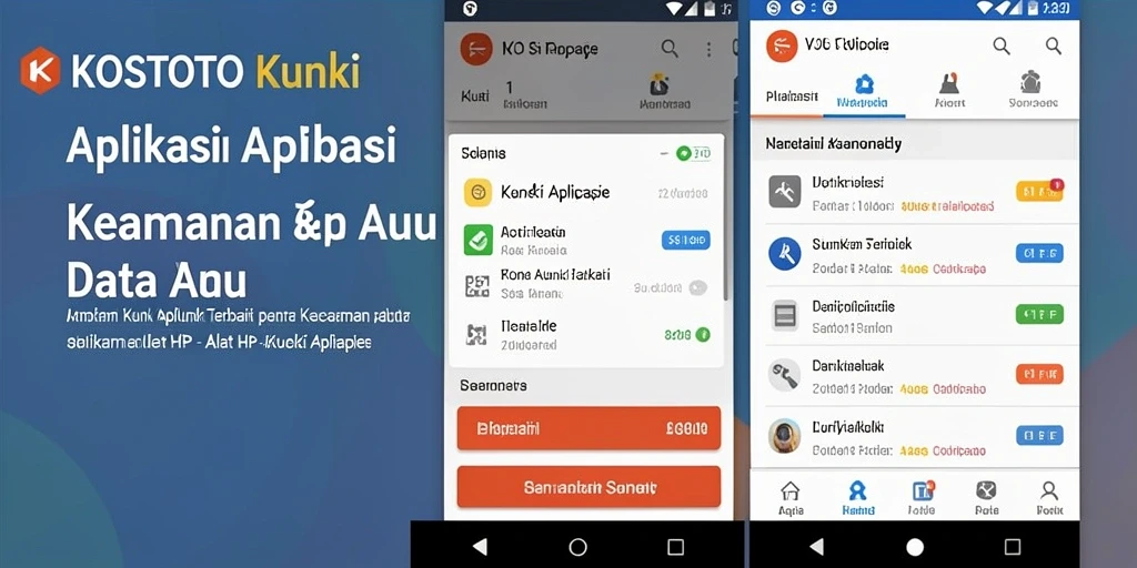Antarmuka KOSTOTO yang intuitif dan sederhana untuk kunci aplikasi.