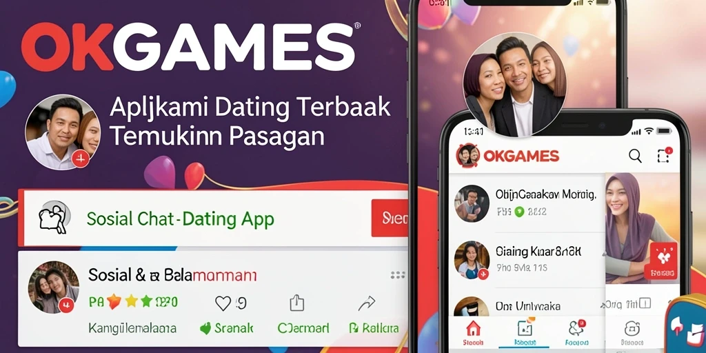 Tangkapan layar antarmuka OKGAMES yang menunjukkan fitur chatting dan pencocokan.