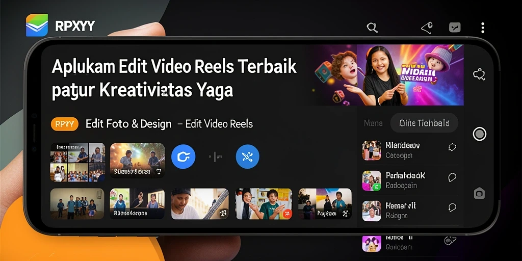 Antarmuka RPYYY menampilkan beragam fitur Edit Video Reels yang menarik.