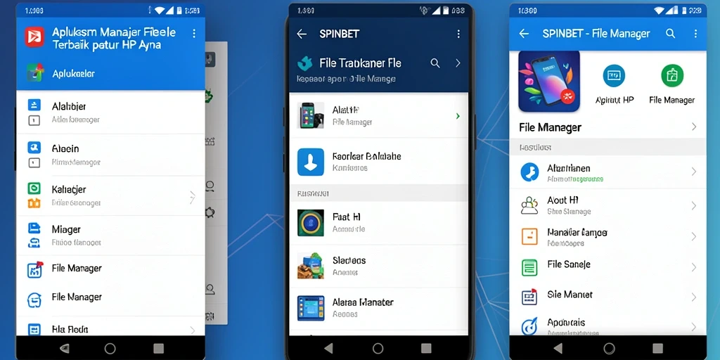 Tampilan antarmuka SPINBET yang bersih dan fungsional untuk manajer file.