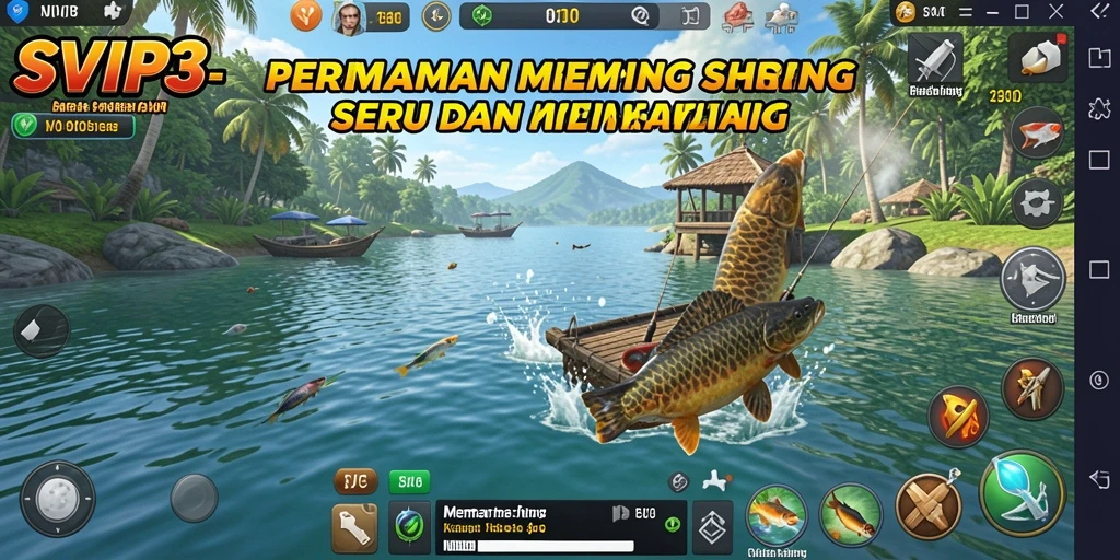 Tampilan antarmuka SVIP3 yang menarik dengan fungsi memancing.